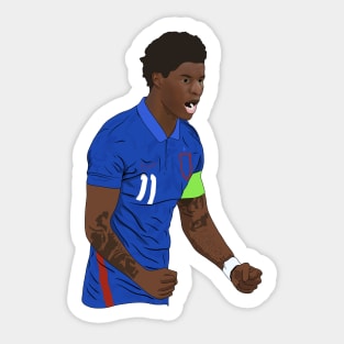 Marcus Rashford England Captain 100 Goals Sticker